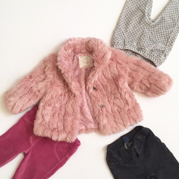 pink fur coat baby girl